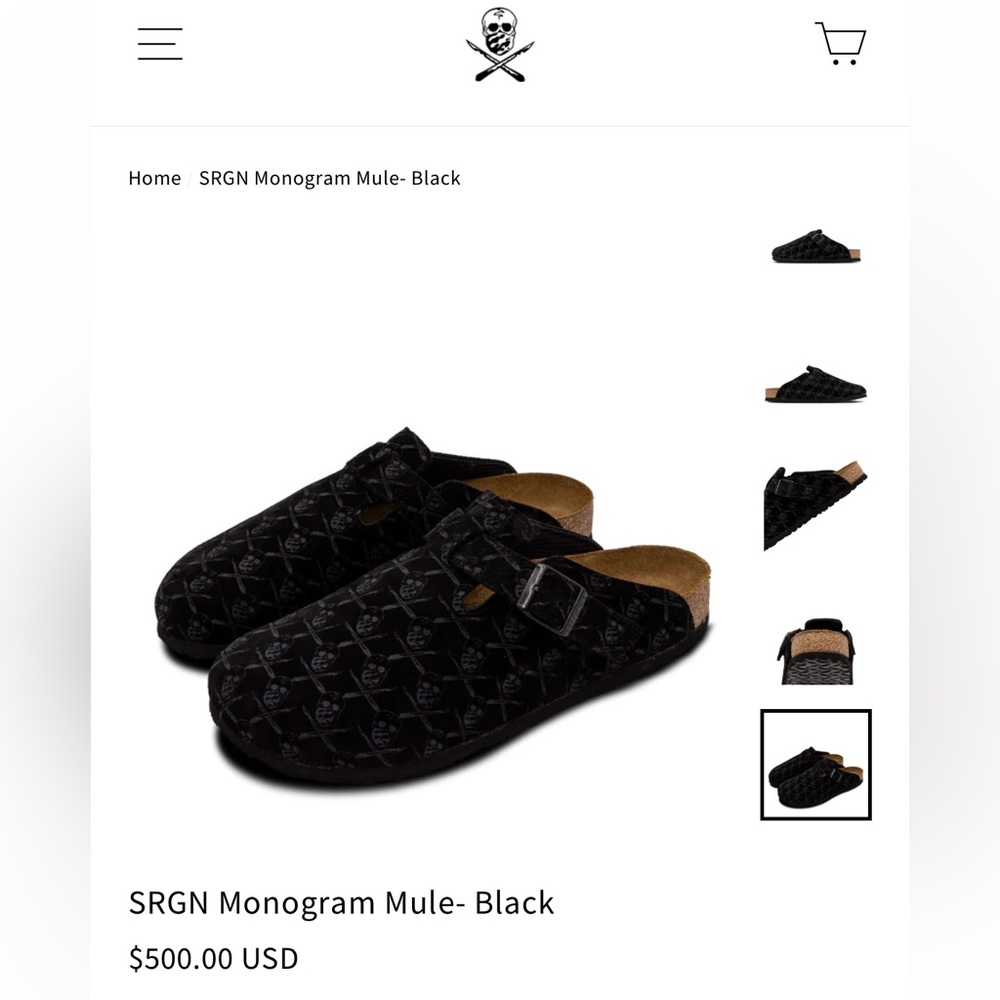 New in box. Shoe Surgeon Monogram Mule size 8